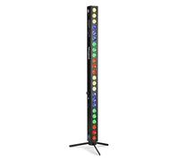 BeamZ BBB243 Barre LED Projecteur sur Batterie - 24x LED RGB 3 Watts, Mode DMX ou Autonome, Mode Audio ou Auto, Fonction Master/Slave, Shows Préprogrammés, Panneau de Commande