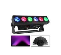 Beamz BBB612 Battery Bar Éclairage de soirée DJ : Barre LED - 6x LED RVBAB-UV - DMX/auto - noir Noir