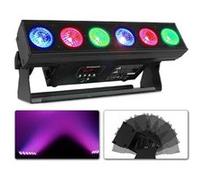 Beamz BBB612 Battery Bar Éclairage de soirée DJ : Barre LED - 6x LED RVBAB-UV - DMX/auto - noir Noir G