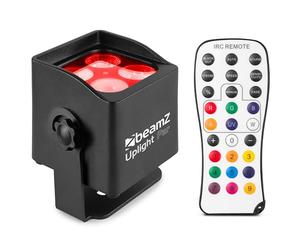 BeamZ BBP44 Mini Projecteur d'Ambiance sur Batterie RGBW Étanche - 4 x 4 Watts, Projecteur Mariage Uplight, Autonomie 25 Heures, Idéal pour Éclairage de Salle, Jardin, Architecture, Hôtel, Bar