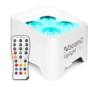 BeamZ BBP90W Projecteur d’Ambiance sur Batterie - Blanc, 4 x 4 Watts RGB-UV, Autonomie 20H, Câble DMX Inclus, Modes Automatiques, Idéal pour les Mariages, Architectures, Bars, Gardens Party, Hôtels
