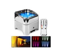BeamZ BBP96SC - Projecteur PAR Uplight sur Batterie RGBAW-UV DMX 72 Watts - Miroir
