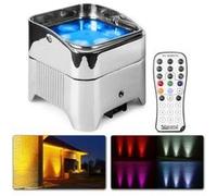 BeamZ BBP96SC - Projecteur PAR Uplight sur Batterie RGBAW-UV DMX 72 Watts - Miroir