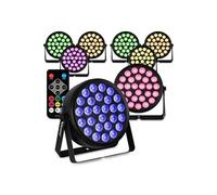 BeamZ BCC240 - Pack de 8 FlatPAR LED RGBW 27x 4W - Projecteurs DJ Extra-Plats avec Télécommande