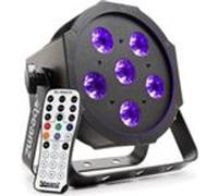 BeamZ BFP130 FlatPAR Spot LED Projecteur lumière UV 6W DMX Télécommande IR