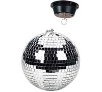 BeamZ Boule à Facettes 20 CM MB20M avec Moteur, Disco Ball, DJ Light Effect, Boule Discothèque, Moteur 230V électrique.