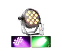 BeamZ BT300 - Projecteur FlatPAR, 12x LED RGBAW-UV, 10W par LED avec Télécommande Noir