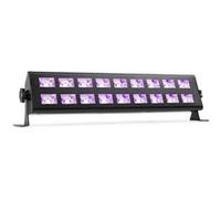 BeamZ BUV 293 Barre LED UV - 2x 9 LED UV, Puissance 3 Watts chacune, Faible Consommation, Bouton ON/OFF, Très Légère, Facile à Transporter, Idéale pour les Soirées à Thème et les DJs