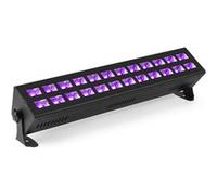 BeamZ BUV243 Barre LED Lumière Noire UV - 24 LEDs, Soirée Fluo / Halloween, DMX, Fixation Mur et Plafond Noir