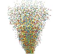 Beamz CNF1 Confettis Multicolores pour Lance Confettis - 1kg, Décoration Anniversaire, Mariage, Chute Lente, Résistant au Flammes, Idéale pour les Mariages et Fête d'Anniversaire