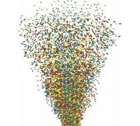 Beamz CNF1 Confettis multicolores pour lance confettis - 1kg, décoration anniversaire, confettis mariage, chute lente Multicolore