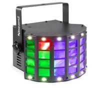 BeamZ Derby Strobe avec DMX - Jeu de Lumière, Effet LED 2 en 1, Effets Stroboscopiques, Fonction Master/Slave, Modes de Gestion Audio, Idéale pour l'Animation et Ambiancer vos Soirées Entre Amis