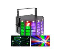 BeamZ Jeu de lumière Derby Strobe – DMX, LED 2 en 1, Stroboscope, Master/Slave, Gestion audio
