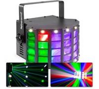 BeamZ Jeu de lumière Derby Strobe – DMX, LED 2 en 1, Stroboscope, Master/Slave, Gestion audio