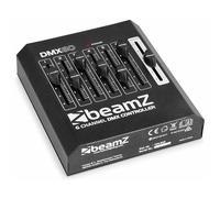 BeamZ DMX60 - Contrôleur DMX, 6 canaux, sortie DMX à 3 broches, fader intégré, léger et facile d’utilisation, idéal pour DJ professionnels et DJ mobiles