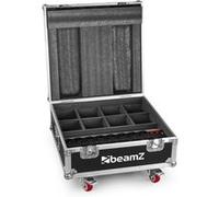 BeamZ FCC10 Flightcase pour 8 Uplight BBP54 - avec chargeur intégré, fermetures papillon, poignées encastrées Noir
