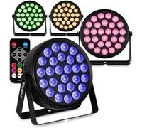 BeamZ FlatPAR LED - Pack de 4 - BCC240 RGBW 27x 4W Extra-Plats - Télécommande