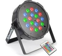 beamZ FlatPAR 18 x 1W Projecteur PAR RGB LED DMX Infrarouge