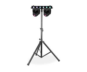 BeamZ Fuze TwinBar - Pack 2 Lyres LED 75 W RGBW sur Barre avec Pied inclus | Éclairage scénique pro, pose au sol ou sur pied, DMX/Auto/Musical | Effets Beam & Wash