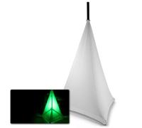 BeamZ Housse - Housse en Lycra Blanc, 120cm de Haut, pour Pieds d'Enceinte, Éclairage de l'Intérieur Possible, Extensible dans 4 Directions, Idéal DJ Mobiles
