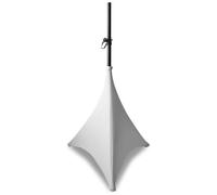 BeamZ Housse - Housse en Lycra Blanc, 70cm de Haut, pour Pieds d'Enceinte, Éclairage de l'Intérieur Possible, Extensible dans 4 Directions, Idéal DJ Mobiles