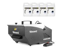 BeamZ ICE1200 MKII - Machine à Fumée Lourde 1200 W | Effet Nuage au Sol Professionnel | Fumée Froide + 20 L de Liquide Inclus | Mariages, DJ & Événements