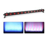 BeamZ LCB140 - Barre LED, 12x LED 6W Couleurs Rouge, Vert, Bleu, Blanc, Mode DMX ou Autonome, Fonction Master/Slave, Shows Préprogrammés, Panneau d'Affichage