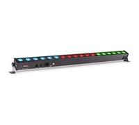 BeamZ Lighting Barre lumineuse LED LCB183 – 3/7/12 canaux DMX, gestion audio, XLR – Noir