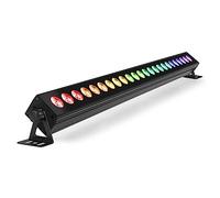 BeamZ LCB246 Barre LED RGBAW-UV 24 LEDs - Modes DMX, Maître/Esclave, 8 Sections Contrôlables, Mode Automatique ou Détection du Son, Affichage LED, Idéal comme Jeu de Lumière pour vos Soirées