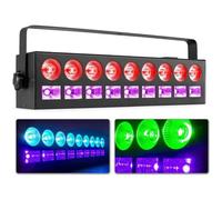 Beamz LCB99 Barre LED RGBW & UV 18 LEDs - Modes DMX 8 canaux, autonome et maître/esclave, effet strobe, affichage LED