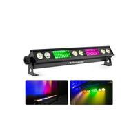 BeamZ LSB340 Barre LEDs Multi Effets - 6x LED 3 Watts Blanc, 54x LED SMD RGB 0,5 Watts, Mode DMX ou Auto, Fonction Maitre/Esclave, Support de Montage Inclus et Télécommande IR