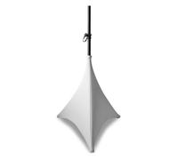 Beamz Housse en lycra LSS12B pour pieds d'enceinte 120 cm Blanc, extensible dans 4 directions