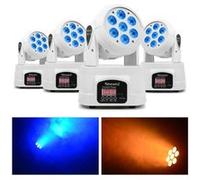BeamZ MHL74 - 4 x Lyres Wash 7x LED RGBW 10W - Blanc