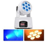 BeamZ Lighting Projecteur lyre LED 7x 10W DMX 12 canaux RGBW – blanc