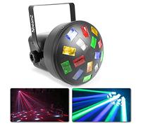 BeamZ Mini Mushroom LED - 6 LEDs d’une puissance de 3W, couleurs RGBWA, 15 lentilles intégrées, 90 modèles de lumière, idéal pour discothèques, bars et DJ mobiles