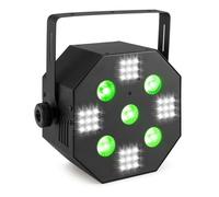 BeamZ MULTIACE2 Jeu de Lumière 2 en 1 RGB - Projecteur UV et Stroboscope, Mode Automatique & Détection du Son, Télécommande, DMX, Idéal pour vos Soirées d'Anniversaires, DJ Mobiles, Bars