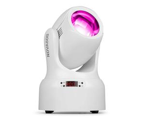 BeamZ NOVA80B-WH - Lyre LED Beam blanche 80 W avec prisme rotatif, 7 gobos et 7 couleurs - Éclairage professionnel pour DJ, mariage, scène et clubs