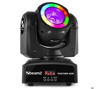 BeamZ Panther 60R Lyre Beam LEDs avec Anneau LED - 60 Watts, DMX 13/15 Canaux, Mode Musical, Programmes Auto Noir