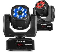 BeamZ Panther 80L - Pack de 2 Lyres Motorisées Bee Eye - 2x 6x 12W RGBW, 6 Gobos, DMX Maître/Esclave, Modes Auto, Télécommande, Idéal DJ, Clubs, Scènes, Shows Lumineux