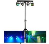 BeamZ Lighting Système d'éclairage Partybar2 - 2x PAR + 2x Derby, DMX/télécommande, pied tripode