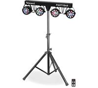 BeamZ Lighting Système d'éclairage Partybar3 – 4x PAR, Magic Ball, DMX, Télécommande, 85W