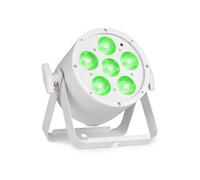 BeamZ Pro BAC322 Projecteur PAR LED RGBALC 6 x 10 Watts, Blanc - DMX, Mode Auto & Son, Boîtier Aluminium, Télécommande IR, Écran OLED, Angle 20°, PowerCon/XLR, Idéal comme Éclairage de Scène