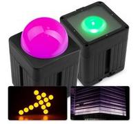 BeamZ Pro KUBE20BK - Lot de 2 Projecteurs PAR Uplight sur Batterie RGBAW-UV IP65 - Noir, 20 Watts Noir