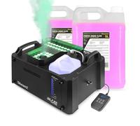 BeamZ Professional BLAZE3500 - Pack Machine à Fumée Verticale - 3500 Watts, 48 LEDs RGBW, Réservoir 3500ml, Créez des Colonnes de Fumées pour vos Soirées, 10L inclus
