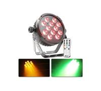 BeamZ Professional BT310 - Projecteur FlatPAR, 12x LED RGBA, 6W par LED, avec Télécommande Noir