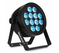 Beamz Professional BWA532 Projecteur PAR CAN IP65-12x LED RGBW, 12W par LED, Aluminium, Boitier Étanche, Utilisation Intérieure ou Extérieure, Parfait pour Éclairage de Grande Salle ou Architecture