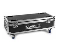 BeamZ Professional FMC5404 Flightcase pour 4 projecteurs - Flightcase avec poignées et roulettes, mousse de protection Blanc G
