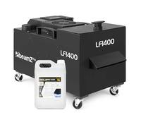 BeamZ Professional LF1400 Machine à Fumée Lourde avec 5L de liquide inclus, 1400W, Technologie Ultrasons, DMX, Télécommande Sans Fil, Sur Roulettes, Idéal pour Mariages, Événements et Présentations