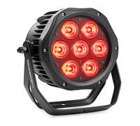 BeamZ Professional Pro BWA410 Spot PAR LED d'extérieur avec 7 LED de 10 W, IP65 étanche, éclairage de scène avec lumière DMX avec boîtier en aluminium