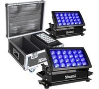BeamZ Professional Star-Color 360 Lot de 2 projecteurs avec Flightcase - 24 LEDs de 15 Watts RGBWA Noir G